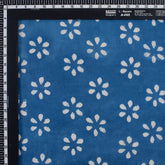 Premium Floral Hand Block Indigo Fabric by the Yard