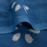 Premium Floral Hand Block Indigo Fabric by the Yard