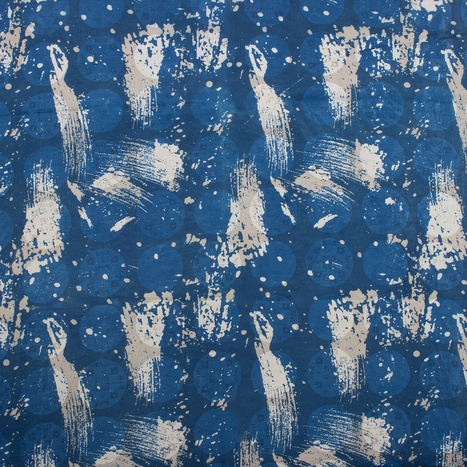 New Indigo Blue Hand Block Printed Pure Cotton Fabric