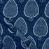 Leaf Hand Block Printed Indigo Fabric Online