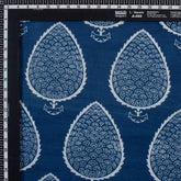 Leaf Hand Block Printed Indigo Fabric Online