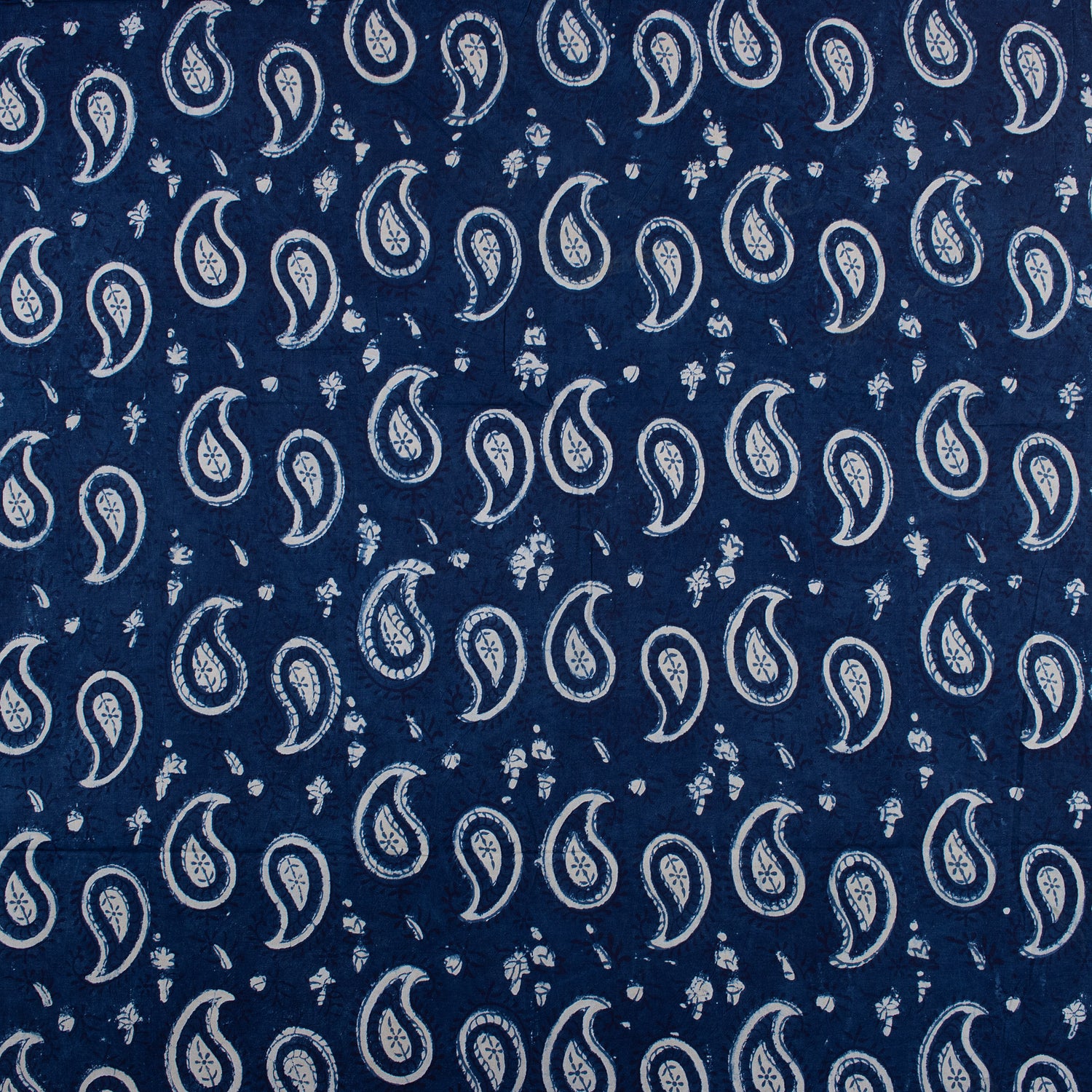 Hand Block Printed Paisley Cotton Fabric
