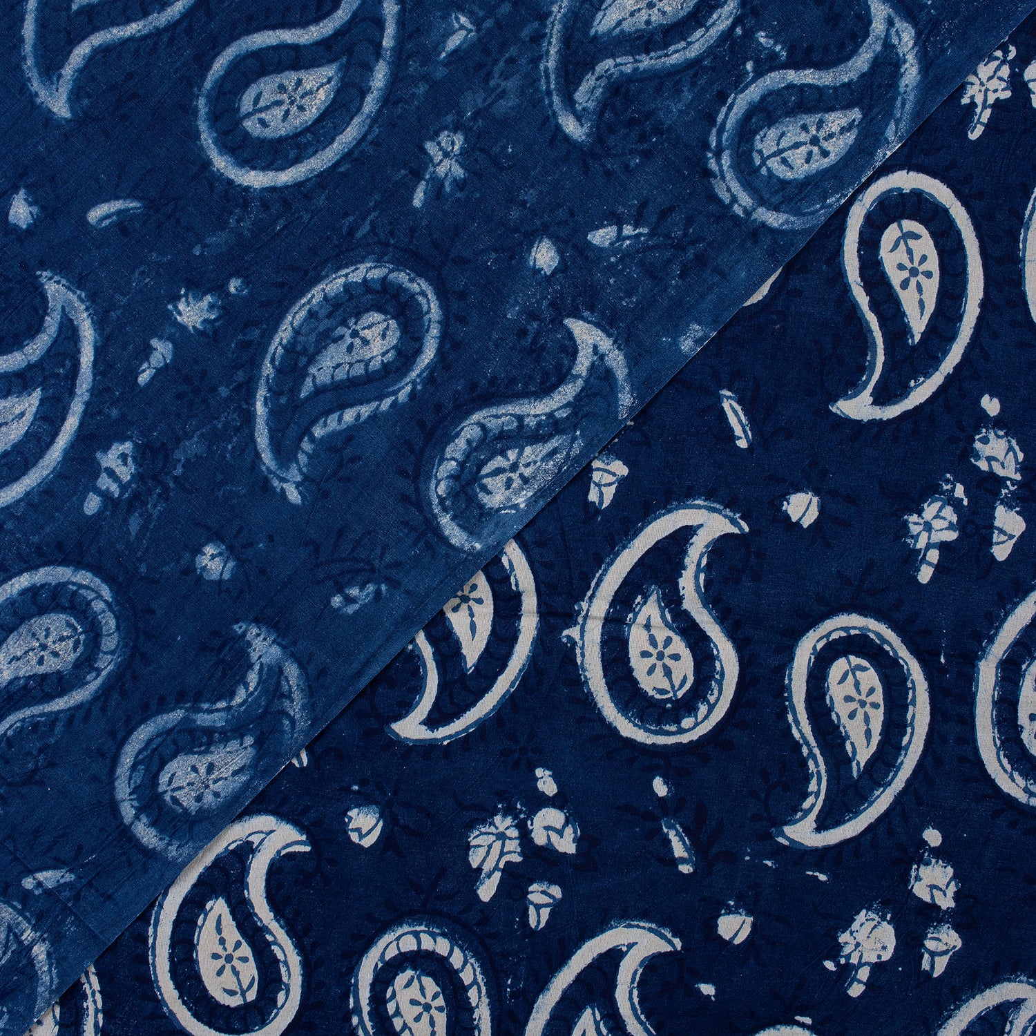 Hand Block Printed Paisley Cotton Fabric