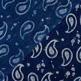 Hand Block Printed Paisley Cotton Fabric