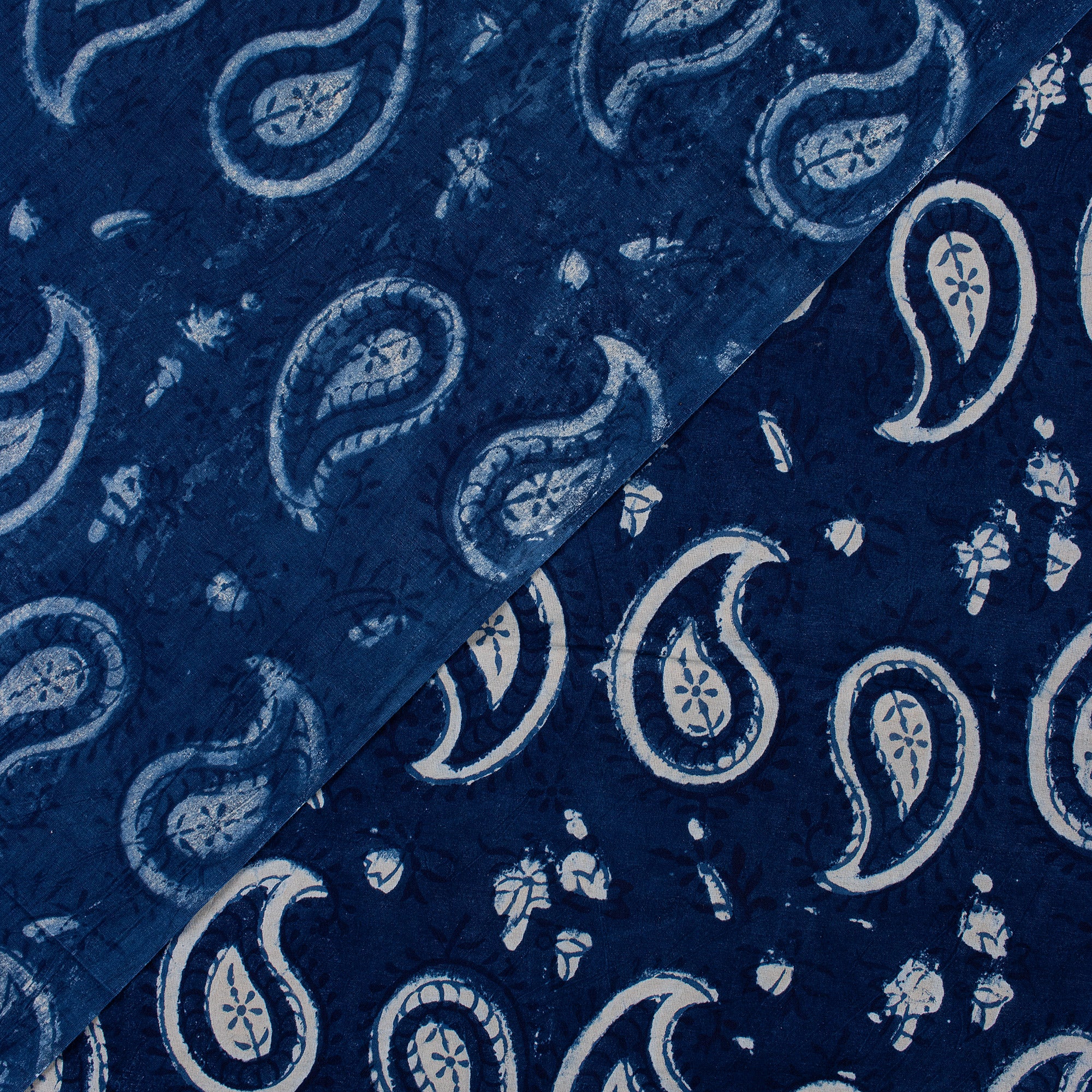 Hand Block Printed Paisley Cotton Fabric