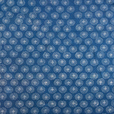 Cotton Geometric Hand Block Printed Indigo Fabric