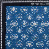 Cotton Geometric Hand Block Printed Indigo Fabric