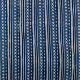 Blue Stripe Printed Indigo Cotton Fabric Online
