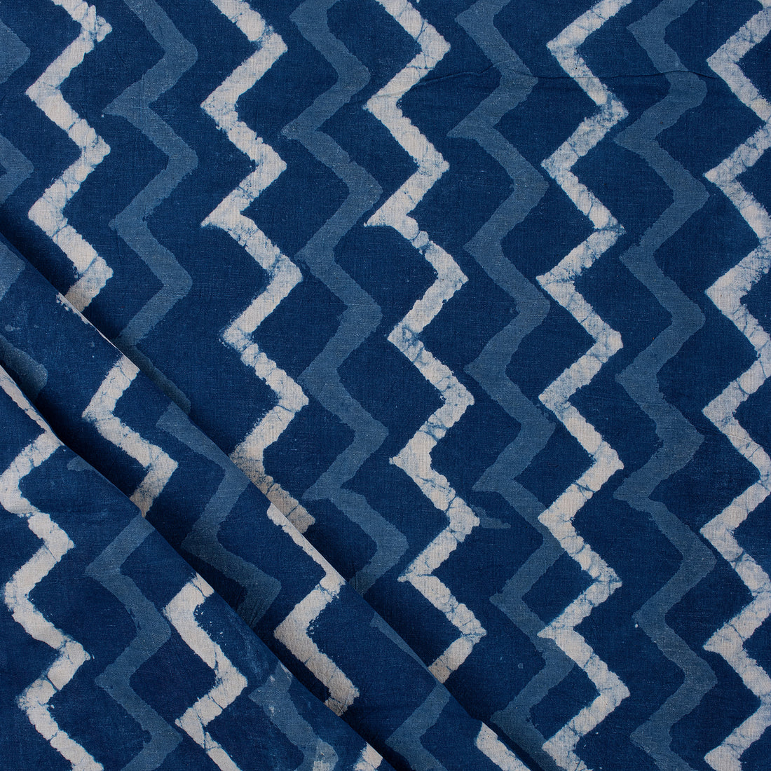 Handmade Zig Zag Indigo Fabric Online