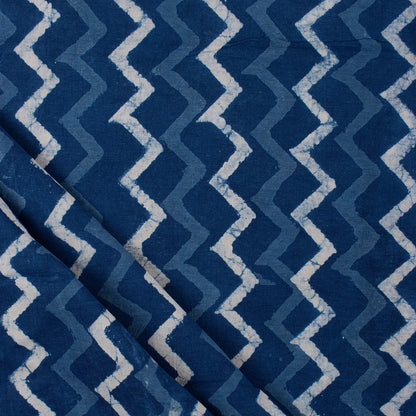 Handmade Zig Zag Indigo Fabric Online