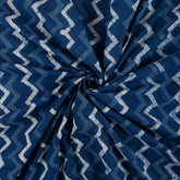 Handmade Zig Zag Indigo Fabric Online
