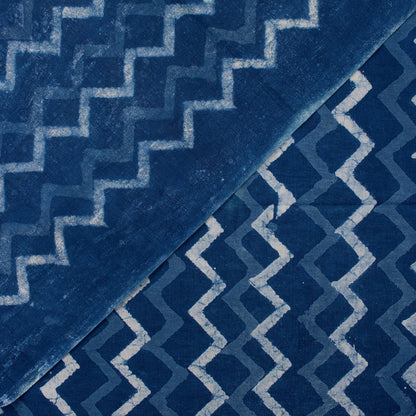 Handmade Zig Zag Indigo Fabric Online