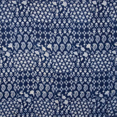 Indigo Abstract Cotton Block Print Fabric