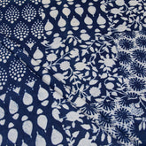 Indigo Abstract Cotton Block Print Fabric