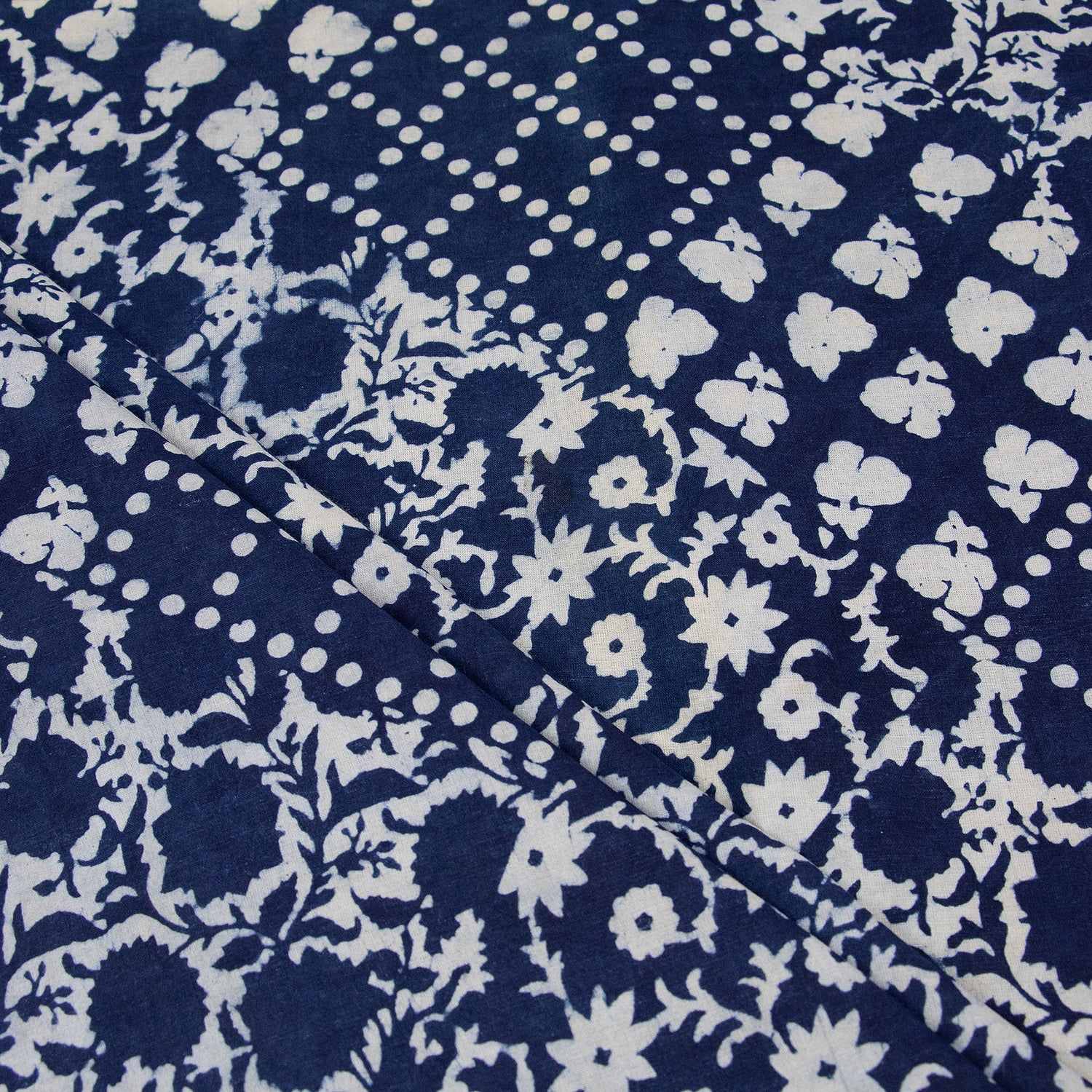 Indian Indigo Block Print Fabric