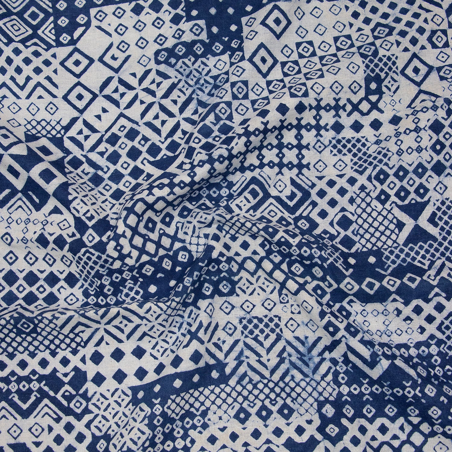 Indigo Block Print Fabric
