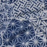 Indigo Block Print Blue Abstract Fabric