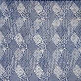 Blue Square Indigo Block Print Fabric