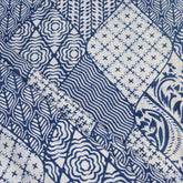 Blue Square Indigo Block Print Fabric