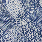 Blue Square Indigo Block Print Fabric