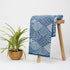 Blue Square Indigo Block Print Fabric