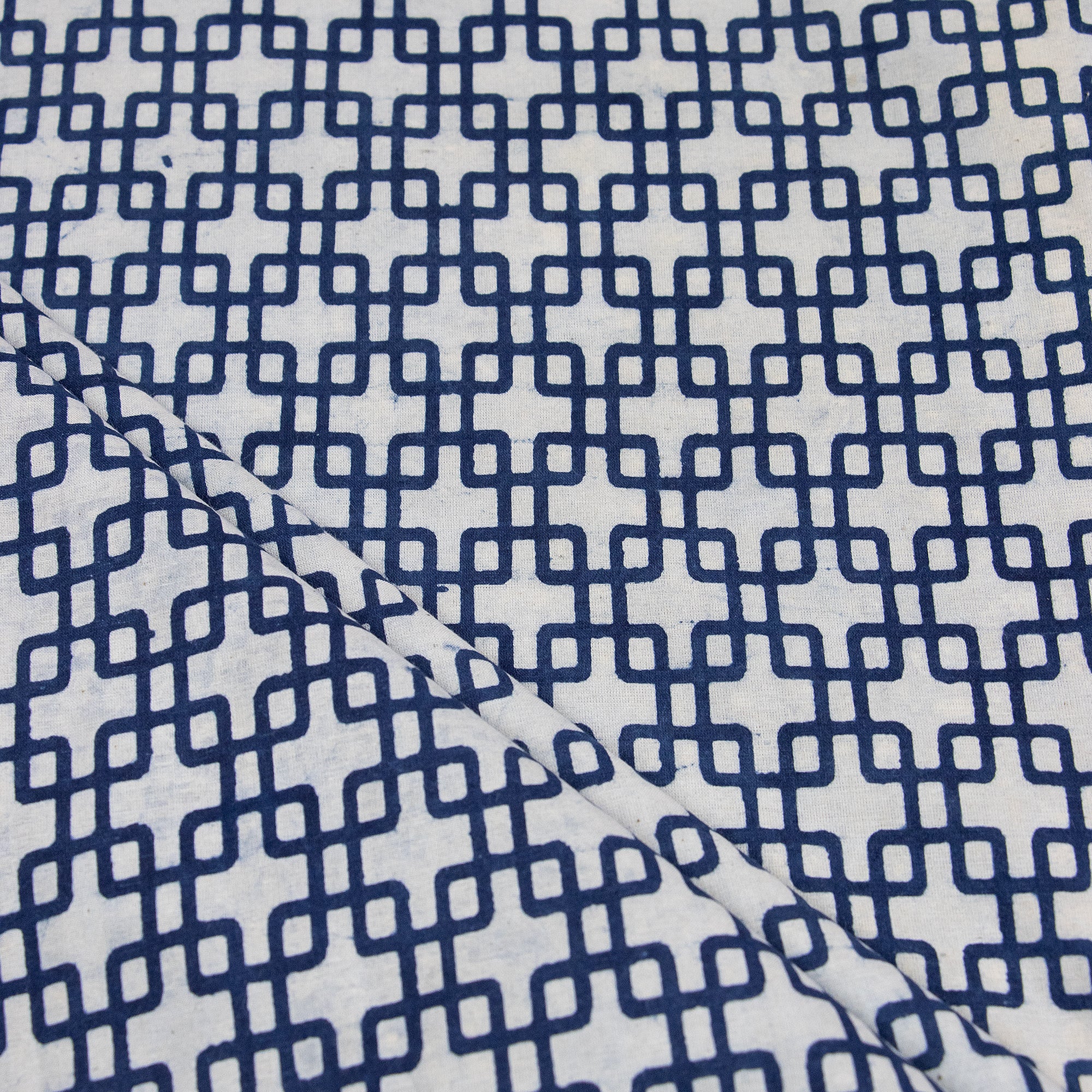 Blue Star Indigo Print Cotton Fabric