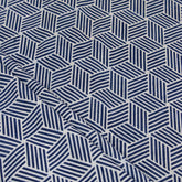 Blue Wave Print Cotton Fabric Material