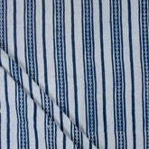 Online Blue Stripe Indigo Fabric Cotton Material in India