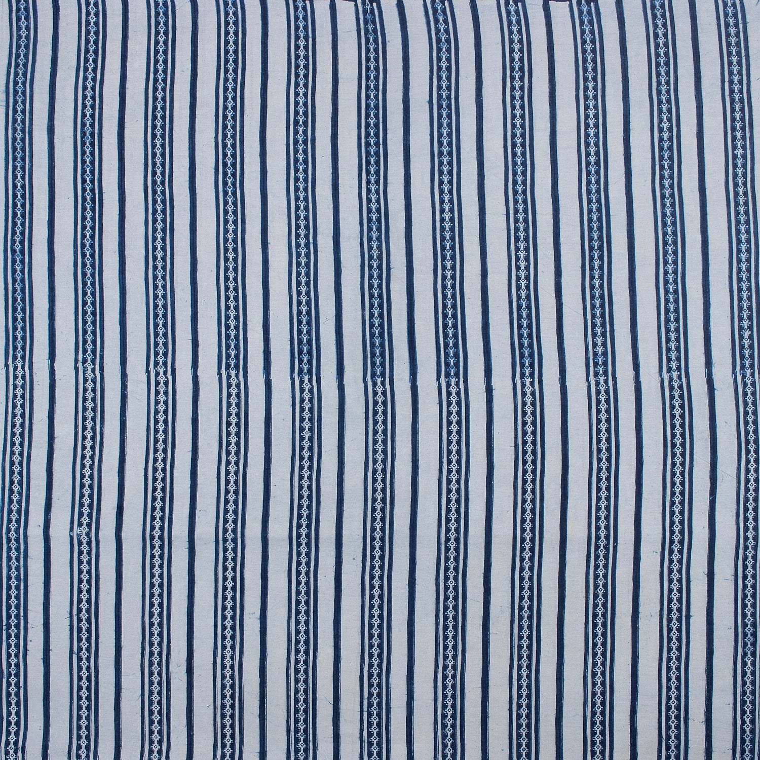 Online Blue Stripe Indigo Fabric Cotton Material in India