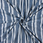 Online Blue Stripe Indigo Fabric Cotton Material in India