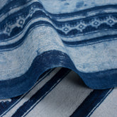Online Blue Stripe Indigo Fabric Cotton Material in India