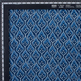 Indigo Blue Leaf Hand Block Printed Fabric