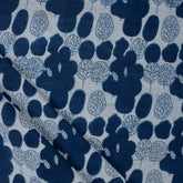 Indigo Blue Block Printed Cotton Fabric by the Yard