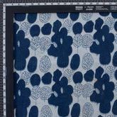 Indigo Blue Block Printed Cotton Fabric by the Yard
