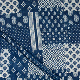 Patchwork Cotton Indigo Blue Hand Block Printed
