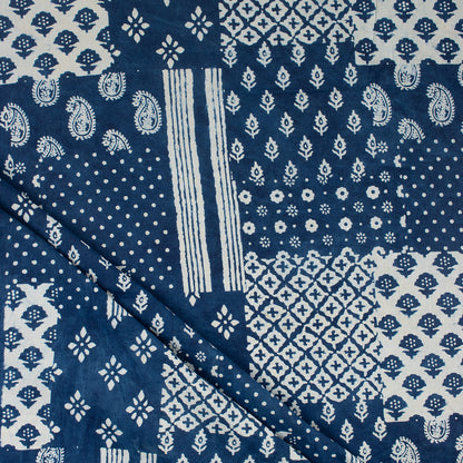 Patchwork Cotton Indigo Blue Hand Block Printed