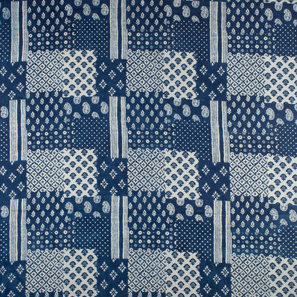 Patchwork Cotton Indigo Blue Hand Block Printed