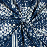 Patchwork Cotton Indigo Blue Hand Block Printed