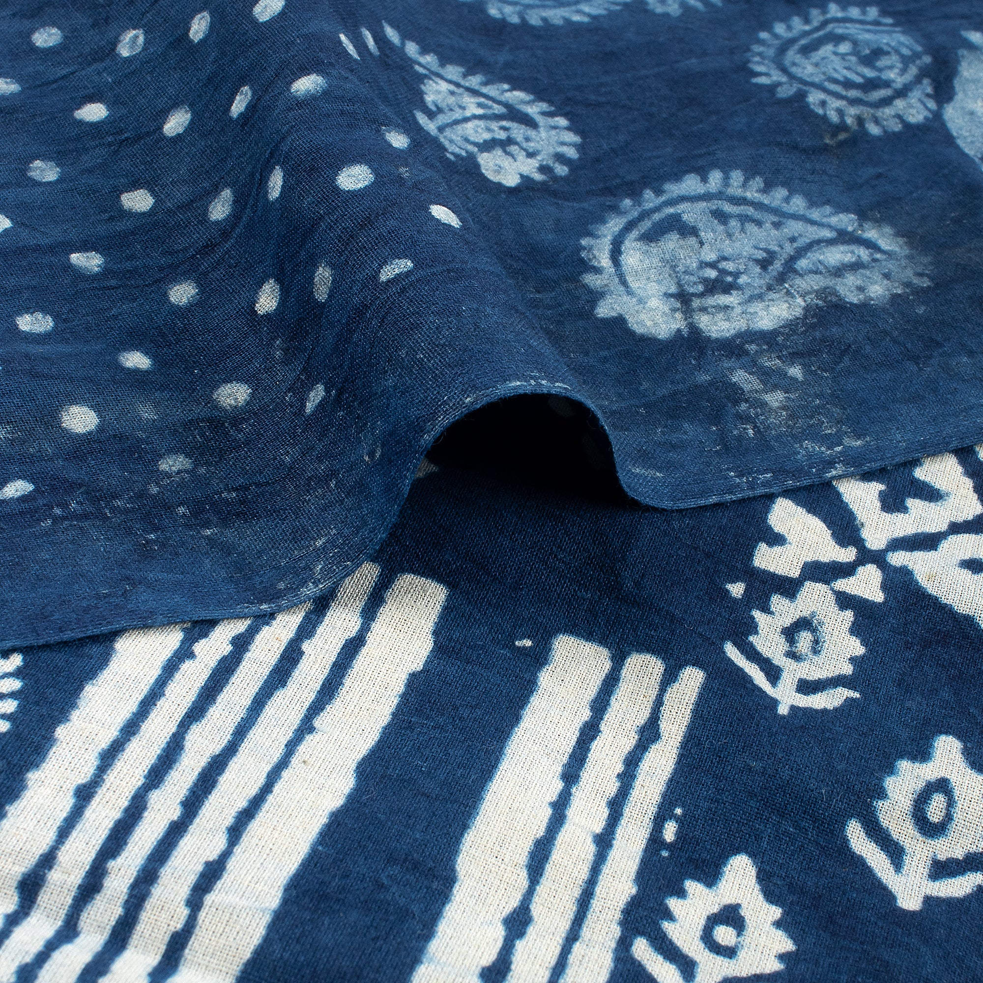 Patchwork Cotton Indigo Blue Hand Block Printed