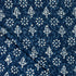 Organic Cotton Indigo Blue Block Print Fabric
