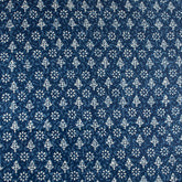 Organic Cotton Indigo Blue Block Print Fabric