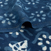 Organic Cotton Indigo Blue Block Print Fabric