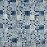 Soft Indigo Blue Hand Block Printed Fabric by Yard
