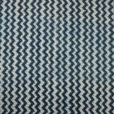 Zig Zag Indigo Blue Hand Block Printed Fabric