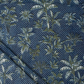 Indigo Blue Floral 100% Cotton Fabric