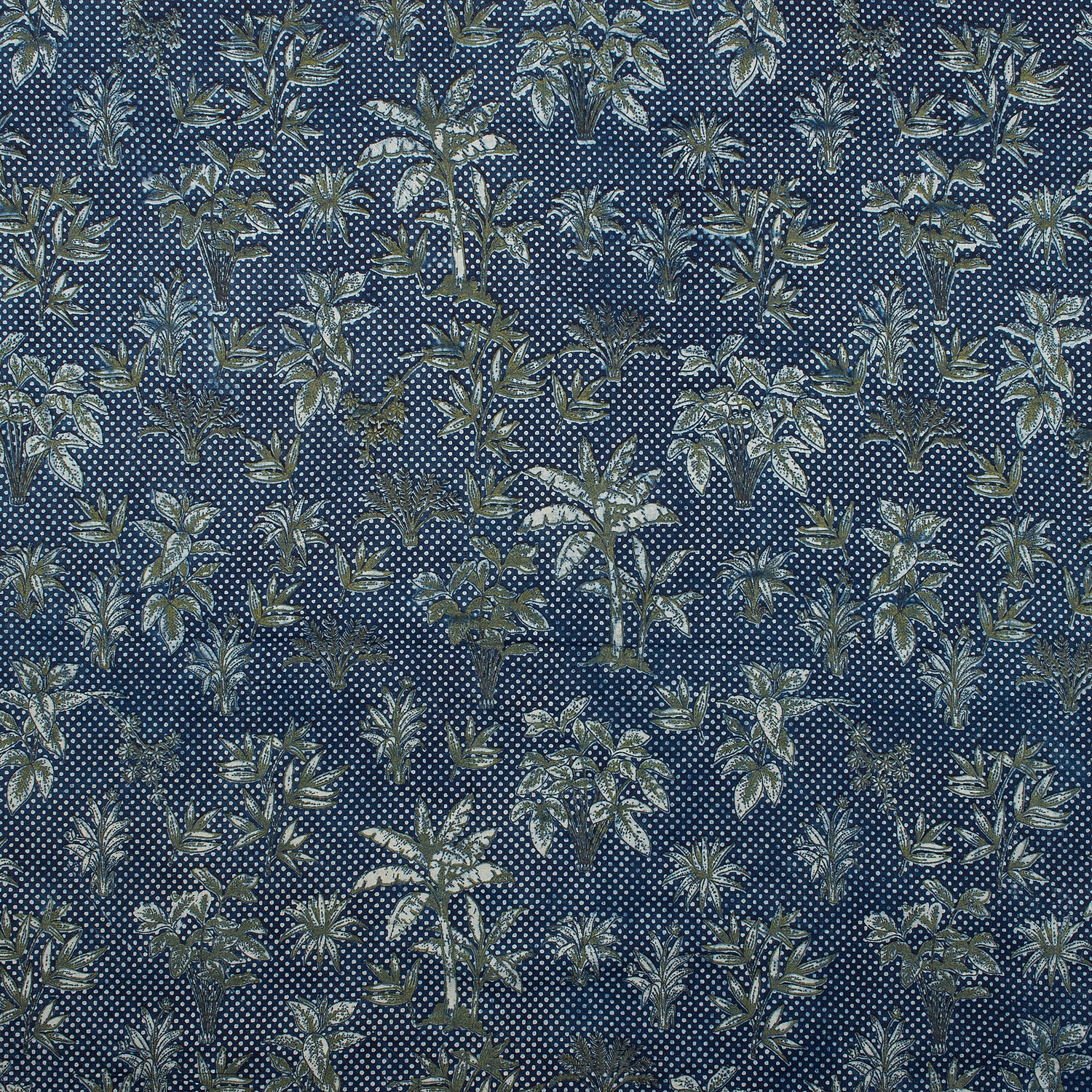 Indigo Blue Floral 100% Cotton Fabric