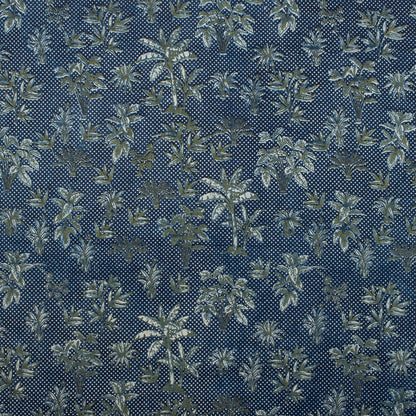 Indigo Blue Floral 100% Cotton Fabric