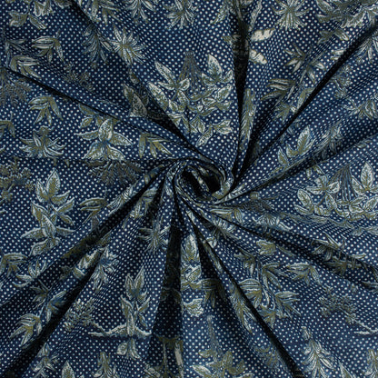 Indigo Blue Floral 100% Cotton Fabric
