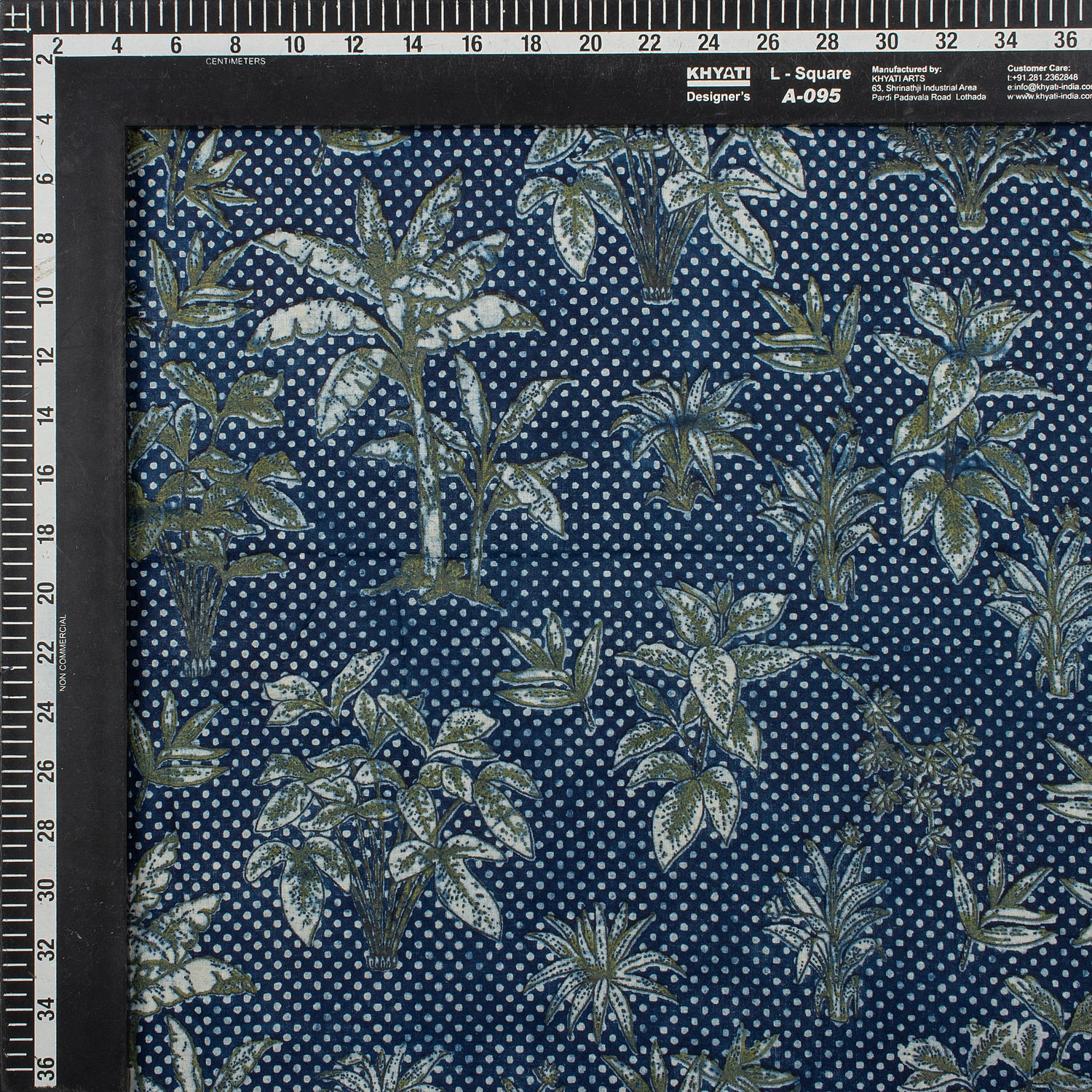 Indigo Blue Floral 100% Cotton Fabric