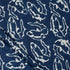 Newly Fish Block Print Indigo Cotton Fabric